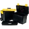 Fleming Supply Portable Tool Box, Plastic, Black/Yellow, 18 in W x 10 in D x 24 in H 391994UNU - alternate 2